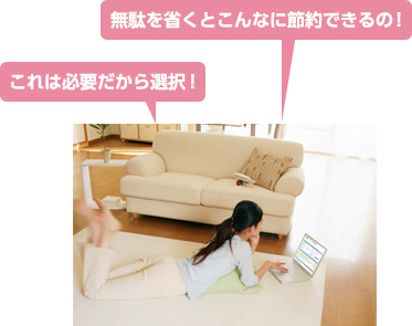 無駄を省くとこんなに節約できるの！これは必要だから選択！