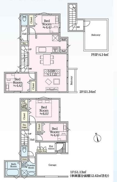 鶴見区北寺尾７丁目　全４棟Ｂ棟