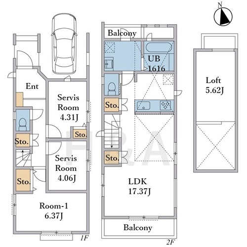 大田区久が原３丁目　B号棟