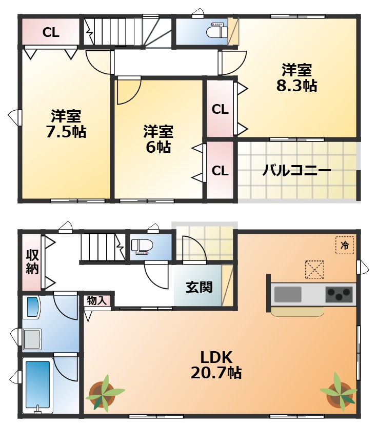 CRADLEGARDEN真岡市並木町第6　1号棟