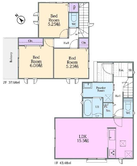 守山区緑ケ丘新築分譲住宅　B号棟