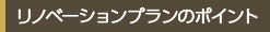 リノベーションプランのポイント