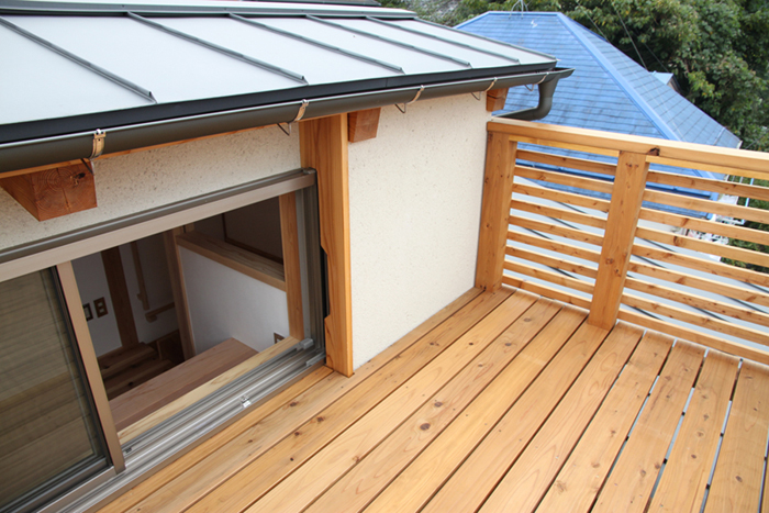 2階の屋根の上の見晴し台。