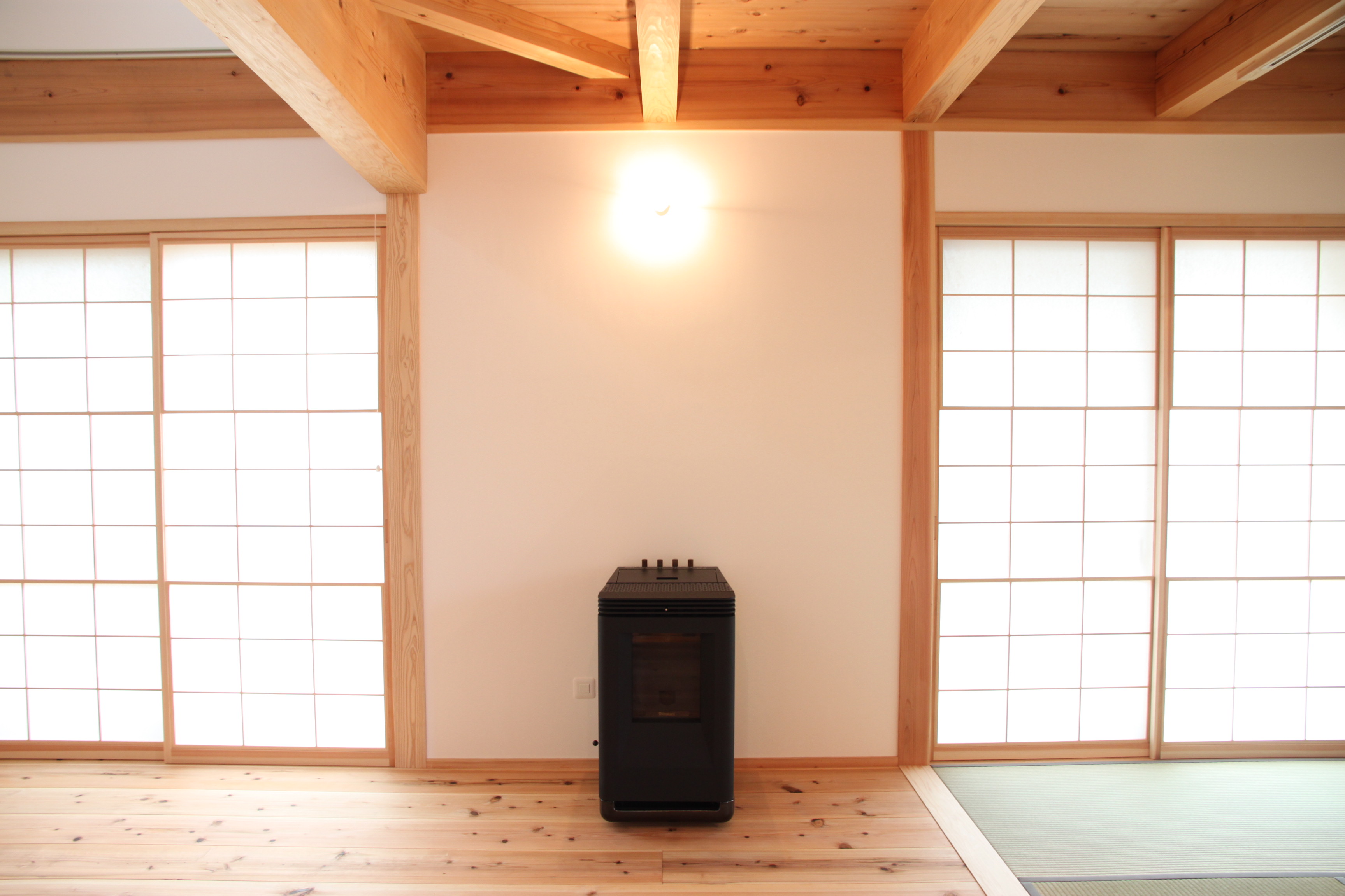 リビングのペレットストーブ