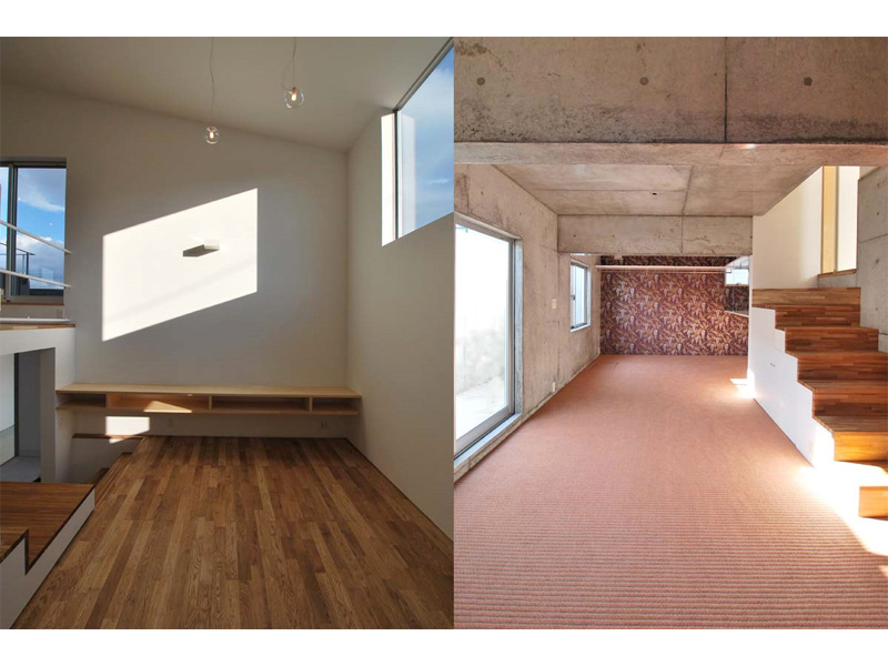 ピクチャーウィンドウ/ドライエリアのある明るい地下室