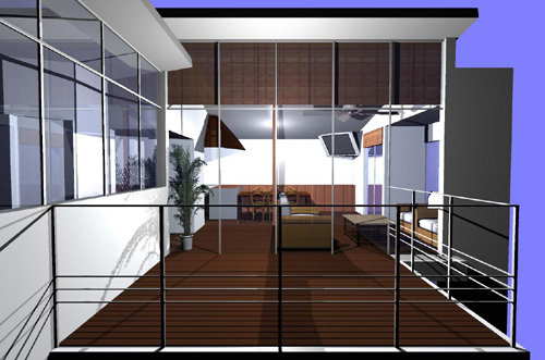 広いルーフバルコニー