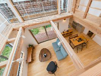 大きな吹き抜けのある家