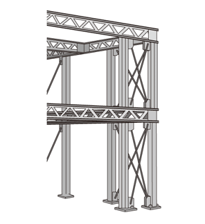 軽量鉄骨造　概念図