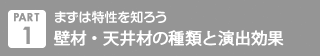 まずは特性を知ろう　壁材・天井材の種類と演出効果