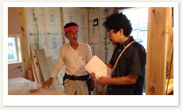 下地材の寸法や厚みを確認する