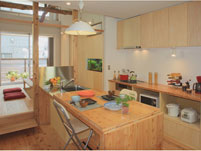 三軒長屋の真ん中のリフォーム