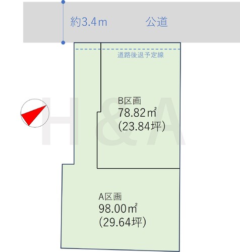 目黒区上目黒５丁目　B区画