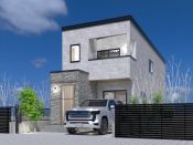 洗練された都市型2階建計画、南向き32坪の土地