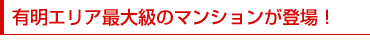有明エリア最大級のマンションが登場！