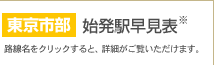 東京市部　始発駅早見表