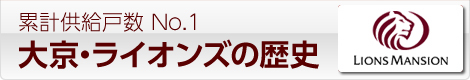 累計供給戸数No.1 大京・ライオンズの歴史