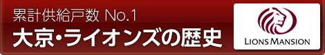 累計供給戸数No.1 大京・ライオンズの歴史