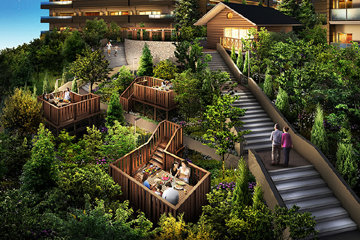 ミリカ・テラス　バーベキューテラス完成予想図