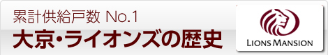 累計供給戸数No.1 大京・ライオンズの歴史