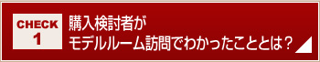 購入検討者がモデルルーム訪問でわかったこととは？
