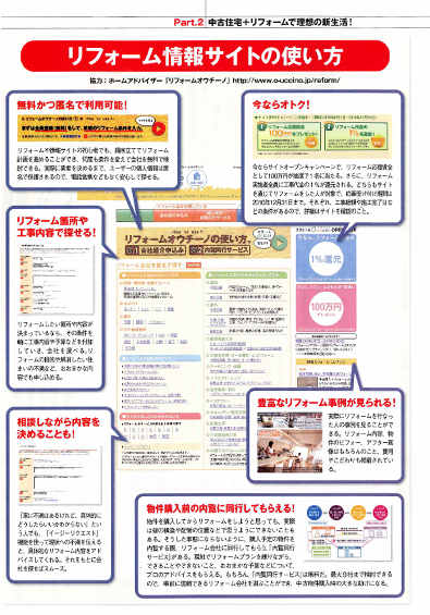 リフォーム情報サイトの使い方