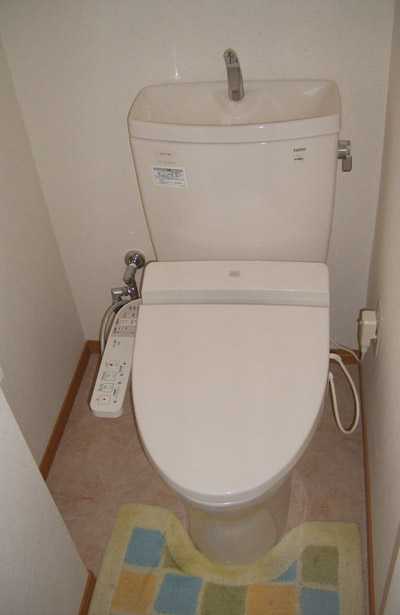 和式から、高齢者にも使いやすい洋式に変更されたトイレ