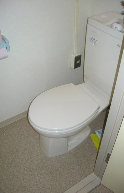 最新モデルに変更したトイレ。予算に合わせた廉価タイプをチョイスしました。