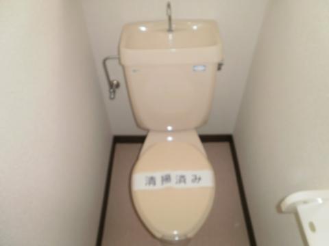 トイレもクリーニング作業で、すっきりとキレイになりました。