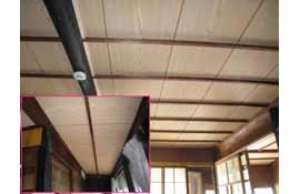 和室天井材目透かし天井材（南海プライウッド株式会社製）の施工