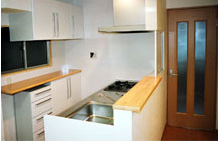 使い勝手のよいシステムキッチン