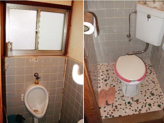 二つの部屋がある旧式のトイレルームでした。