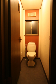 壁には珪藻土を使用したトイレ