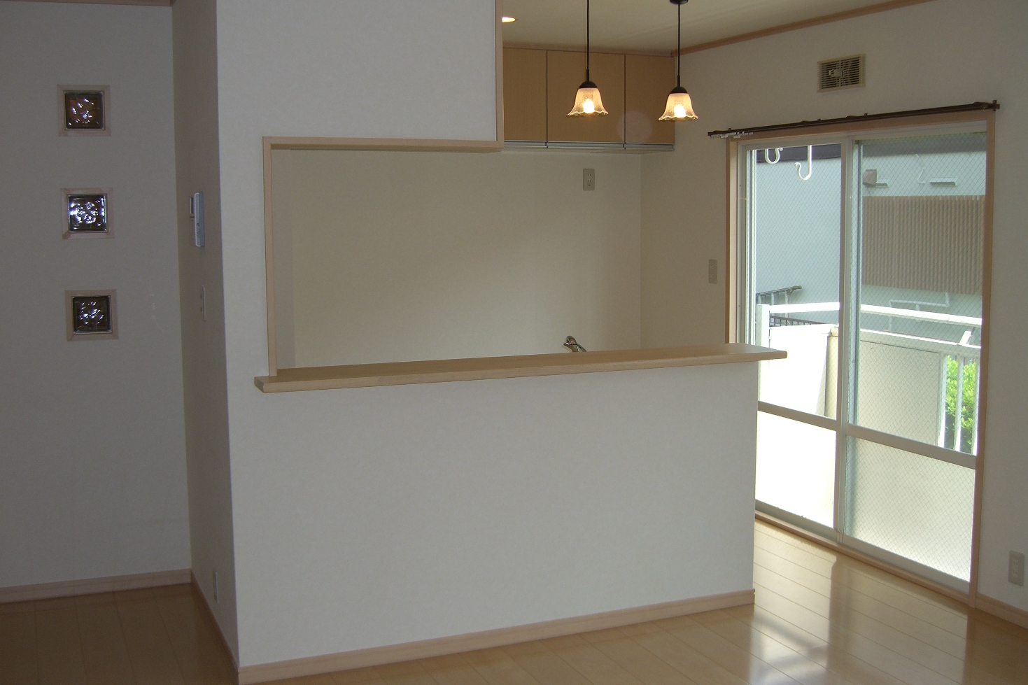 ガラスブロックがアクセントになっています