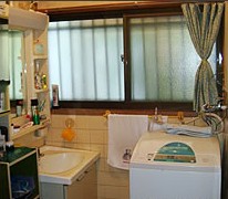 洗面化粧台前が狭かった