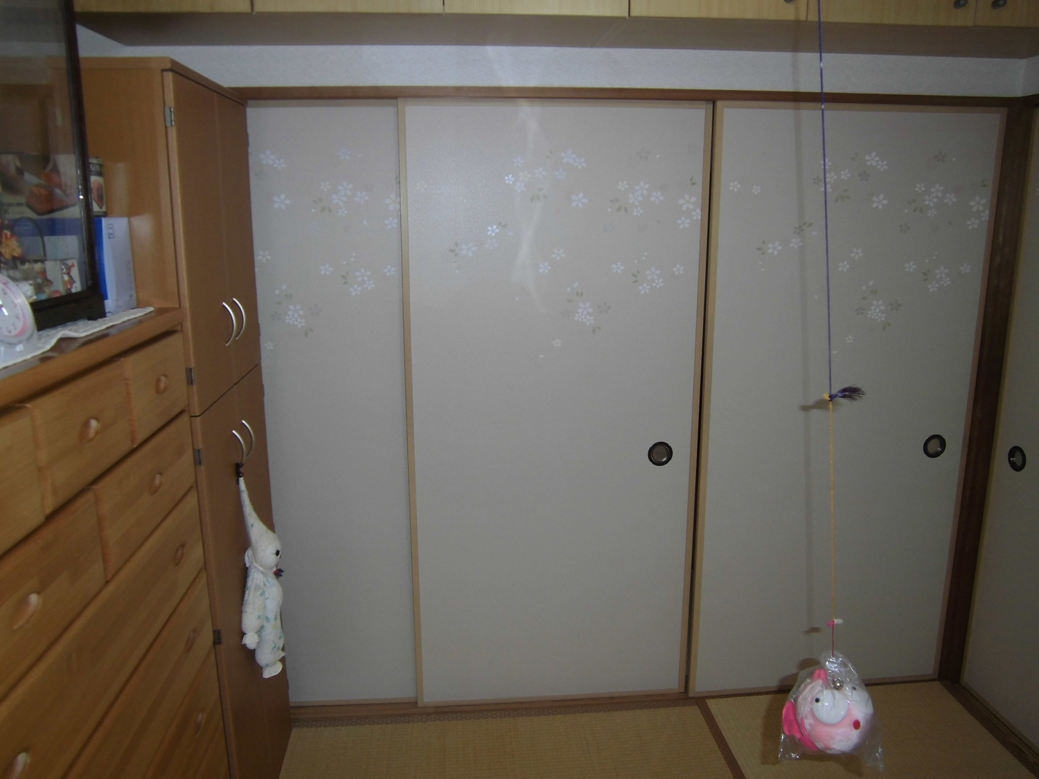 かわいらしい花柄で住まいが明るくなりました。