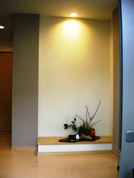 いけばな作品を飾るスペースとして。