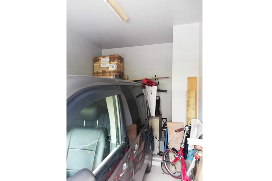 物置などを組み合わせて収納されていました