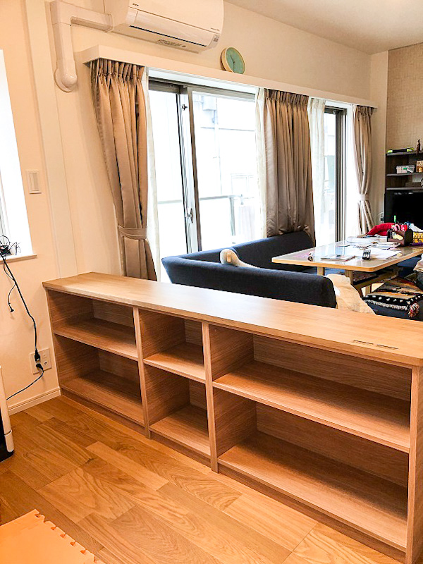 造作家具リフォーム。間仕切り壁を撤去。インテリアコディネート