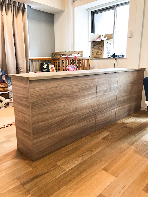 造作家具リフォーム。間仕切り壁を撤去。インテリアコディネート