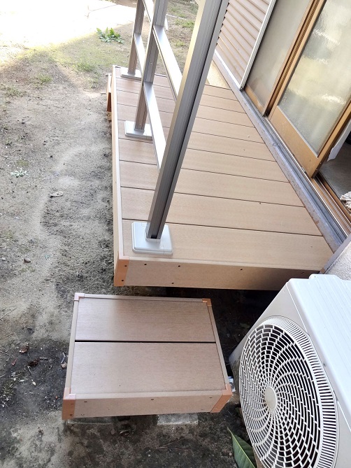 人工木のウッドデッキリフォーム。LIXILレストステージ