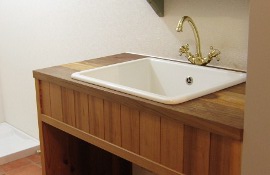 オリジナル製作の洗面台