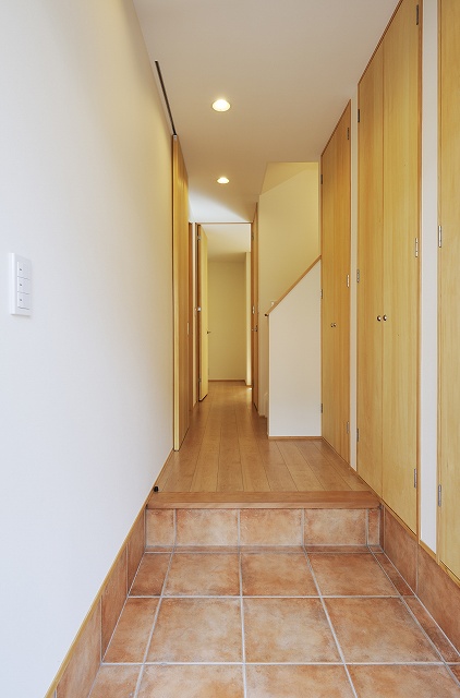 奥行のある玄関です。