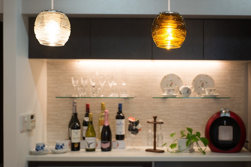 ムードのある照明にもこだわりました。