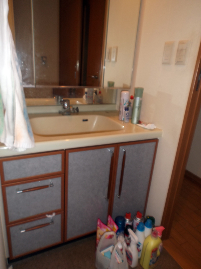 少し狭い洗面台。