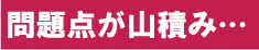 問題点が山積み・・・