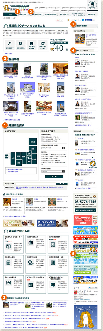 建築家O-uccino TOPページ