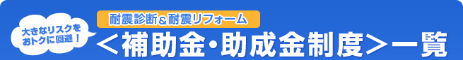 補助金・助成金制度一覧