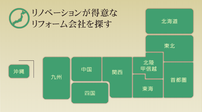 リノベーションが得意なリフォーム会社を探す