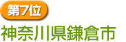 第7位　神奈川県鎌倉市