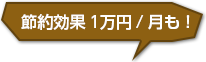 節約効果1万円/月も!